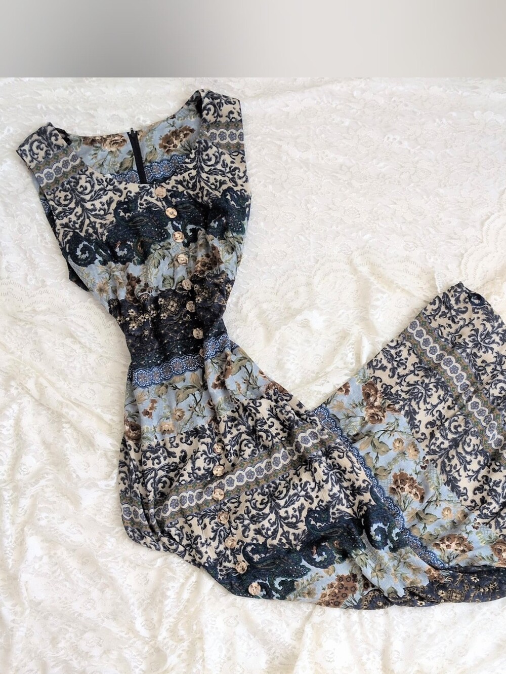 Nina Piccalino Maxi Dress Floral Vintage 12